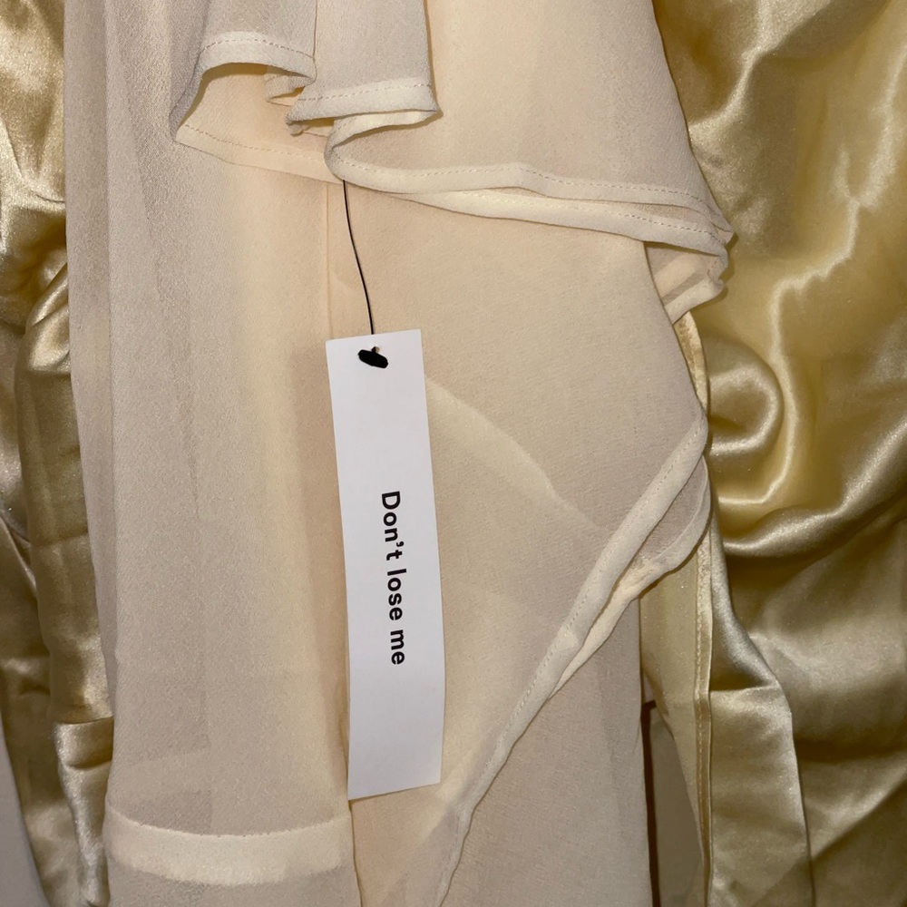 Reformation Logan Silk Dress in Blonde - Picture 14 of 14